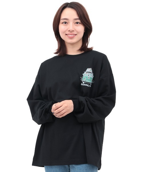 チチカカ(チチカカ)の「チビカチナコミックプリントロングTシャツ(Tシャツ/カットソー・レディース・ブラック/マスタード/オフホワイト・FREE)」の16枚目の写真
