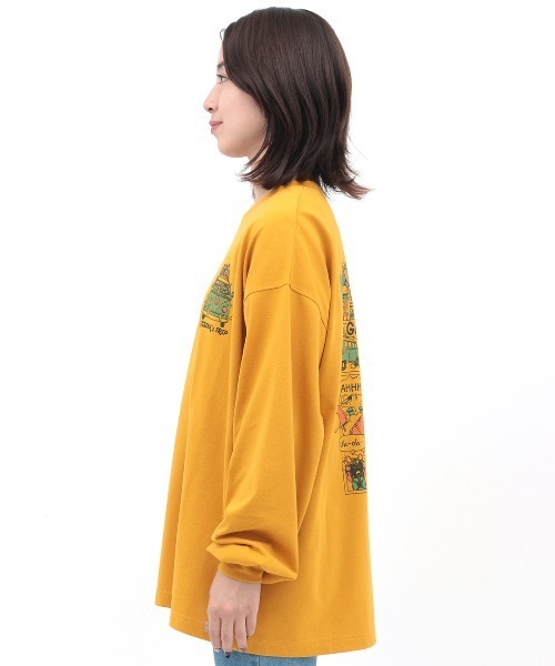 チチカカ(チチカカ)の「チビカチナコミックプリントロングTシャツ(Tシャツ/カットソー・レディース・ブラック/マスタード/オフホワイト・FREE)」の18枚目の写真
