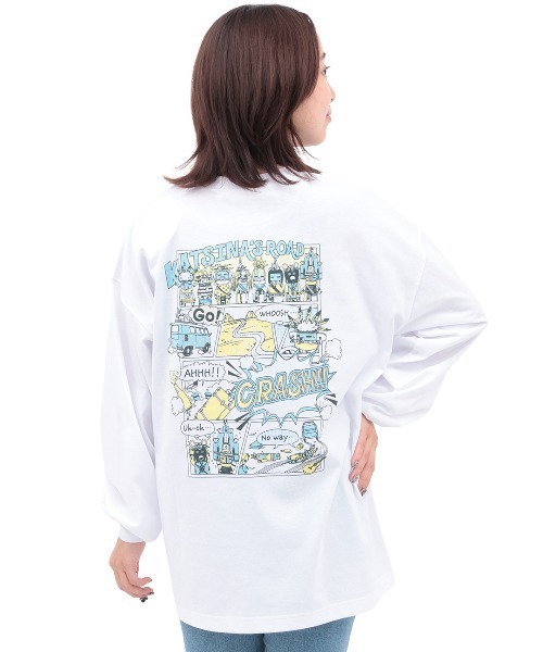 チチカカ(チチカカ)の「チビカチナコミックプリントロングTシャツ(Tシャツ/カットソー・レディース・ブラック/マスタード/オフホワイト・FREE)」の20枚目の写真
