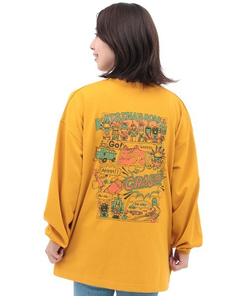 チチカカ(チチカカ)の「チビカチナコミックプリントロングTシャツ(Tシャツ/カットソー・レディース・ブラック/マスタード/オフホワイト・FREE)」の21枚目の写真
