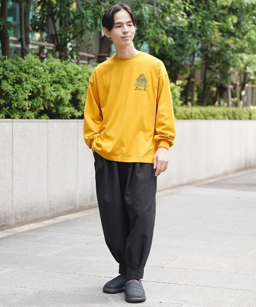 チチカカ(チチカカ)の「チビカチナコミックプリントロングTシャツ(Tシャツ/カットソー・レディース・ブラック/マスタード/オフホワイト・FREE)」の10枚目の写真