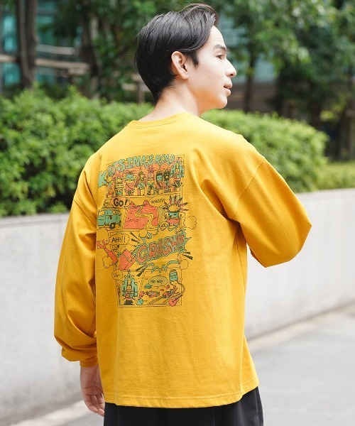 チチカカ(チチカカ)の「チビカチナコミックプリントロングTシャツ(Tシャツ/カットソー・レディース・ブラック/マスタード/オフホワイト・FREE)」の9枚目の写真
