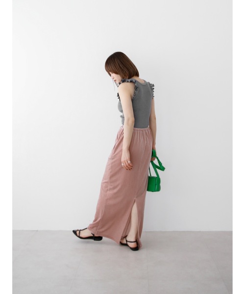 Katrin TOKYO(カトリーントーキョー)の「velour I line maxi skirt(スカート・レディース・ピンク/ダークブラウン/アイボリー/ブルー系・S/M/XS)」の18枚目の写真