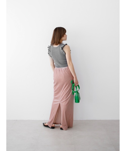 Katrin TOKYO(カトリーントーキョー)の「velour I line maxi skirt(スカート・レディース・ピンク/ダークブラウン/アイボリー/ブルー系・S/M/XS)」の19枚目の写真