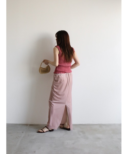 Katrin TOKYO(カトリーントーキョー)の「velour I line maxi skirt(スカート・レディース・ピンク/ダークブラウン/アイボリー/ブルー系・S/M/XS)」の13枚目の写真
