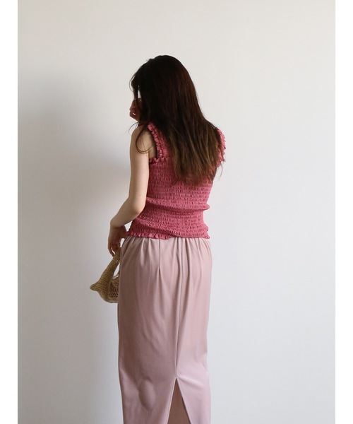 Katrin TOKYO(カトリーントーキョー)の「velour I line maxi skirt(スカート・レディース・ピンク/ダークブラウン/アイボリー/ブルー系・S/M/XS)」の14枚目の写真