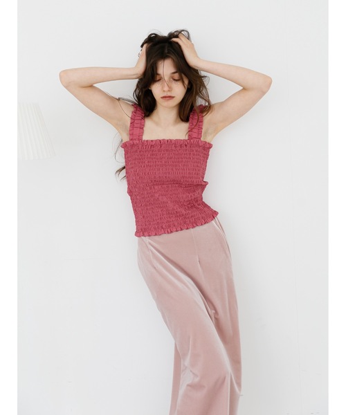 Katrin TOKYO(カトリーントーキョー)の「velour I line maxi skirt(スカート・レディース・ピンク/ダークブラウン/アイボリー/ブルー系・S/M/XS)」の5枚目の写真