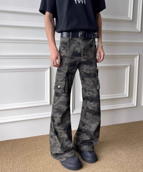00s archive CIVARIZE 迷彩 コーティング フレア パンツ 00s archive CIVARIZE 迷彩 コーティング フレア パンツ archive