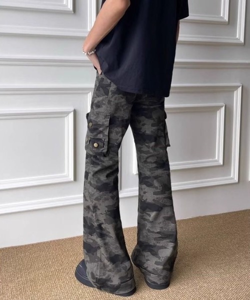 GALLERY DEPT. 迷彩フレアパンツ 迷彩カーゴパンツ セール】ユニ
