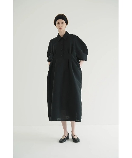 CLANE（クラネ）の「CLANE/クラネ/FORM SLEEVE ONEPIECE（ワンピース・レディース・アイボリー/ブラック・1）」の3枚目の写真