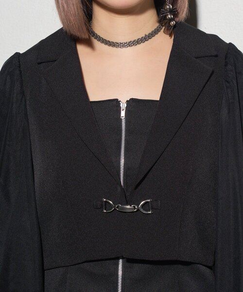 Mavie..7(メヴィセットゥ)の「【Mavie..7】チュール袖ショートジャケット(テーラードジャケット・レディース・ブラック系その他/ブラック・FREE)」の22枚目の写真