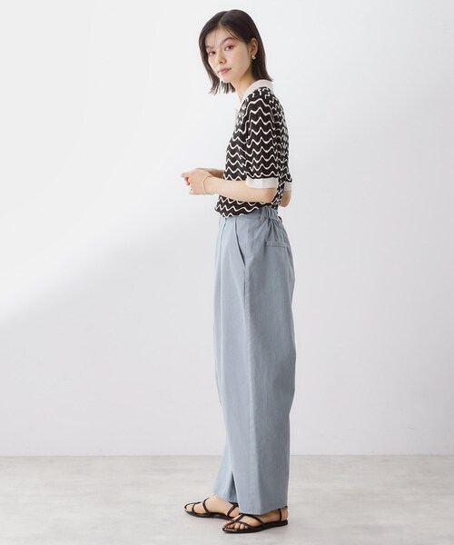 THE SHOP TK (ザ ショップ ティーケー )の「柄アソートポロニットシャツ【洗濯機OK】(ニット/セーター・レディース・ブラック系2/グリーン系その他4/アイボリー系2/ブラック系3/ブルー系3/ダークブラウン系3・12/13)」の9枚目の写真
