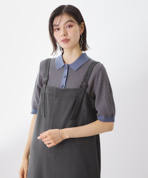 THE SHOP TK (ザ ショップ ティーケー )の「柄アソートポロニットシャツ【洗濯機OK】(ニット/セーター・レディース・ブラック系2/グリーン系その他4/アイボリー系2/ブラック系3/ブルー系3/ダークブラウン系3・12/13)」の19枚目の写真