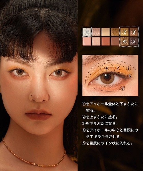 エクスプローラ 12色動物アイシャドウパレット 【虎】（アイシャドウ