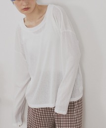 MERLOT | ベーシックカラーシアーロンT(Tシャツ/カットソー)