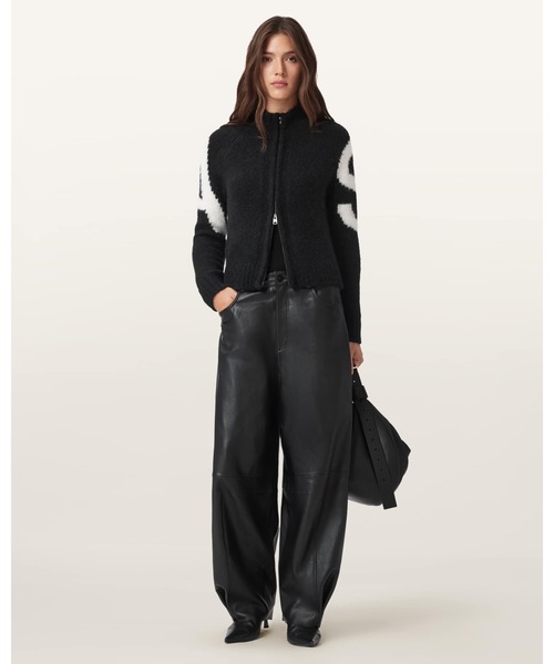 ALLSAINTS(オールセインツ)の「SYLVIE SLIM FIT CARDIGAN | SYLVIE スリム フィット カーディガン(カーディガン/ボレロ・レディース・ブラック×ホワイト・XS/S/M/L)」の3枚目の写真
