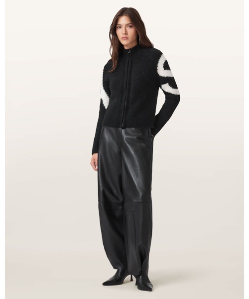 ALLSAINTS(オールセインツ)の「SYLVIE SLIM FIT CARDIGAN | SYLVIE スリム フィット カーディガン(カーディガン/ボレロ・レディース・ブラック×ホワイト・XS/S/M/L)」の4枚目の写真
