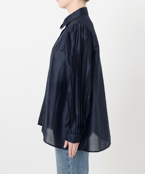 La TOTALITE（ラトータリテ）の「【洗える】オーガンザプリーツブラウス（シャツ/ブラウス・レディース・ベージュ/ネイビー・FREE）」の12枚目の写真
