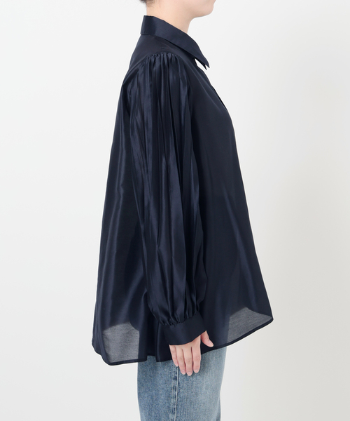 La TOTALITE（ラトータリテ）の「【洗える】オーガンザプリーツブラウス（シャツ/ブラウス・レディース・ベージュ/ネイビー・FREE）」の10枚目の写真