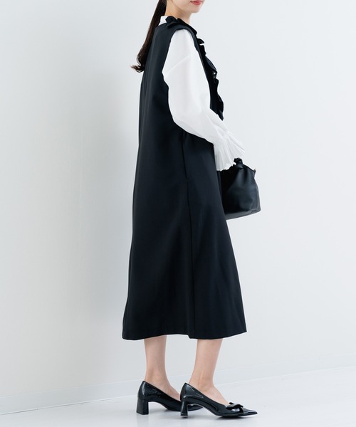 ANNA LUNA(アンナルナ)の「【ANNA LUNA】 華やぎ フリル ジャンパースカート(ジャンパースカート・レディース・ブラック/ベージュ・MEDIUM)」の21枚目の写真