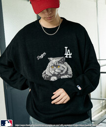 MLB/メジャーリーグベースボール 別注 ANIMAL KNIT TOPS/アニマルクルーネックニット(限定展開)