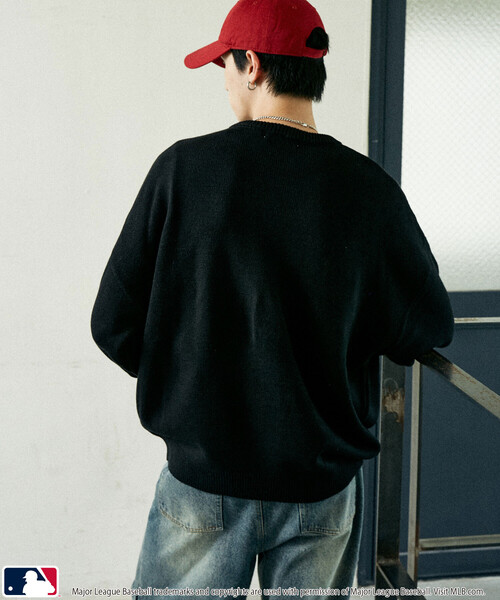 MLB(メジャーリーグベースボール)の「MLB/メジャーリーグベースボール 別注 ANIMAL KNIT TOPS/アニマルクルーネックニット(限定展開)(ニット/セーター・メンズ・グレー/ブラウン/ブラック・MEDIUM/LARGE/SMALL)」の5枚目の写真