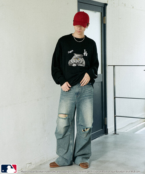 MLB(メジャーリーグベースボール)の「MLB/メジャーリーグベースボール 別注 ANIMAL KNIT TOPS/アニマルクルーネックニット(限定展開)(ニット/セーター・メンズ・グレー/ブラウン/ブラック・MEDIUM/LARGE/SMALL)」の15枚目の写真