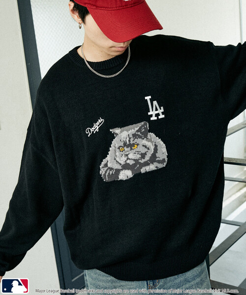 MLB(メジャーリーグベースボール)の「MLB/メジャーリーグベースボール 別注 ANIMAL KNIT TOPS/アニマルクルーネックニット(限定展開)(ニット/セーター・メンズ・グレー/ブラウン/ブラック・MEDIUM/LARGE/SMALL)」の18枚目の写真
