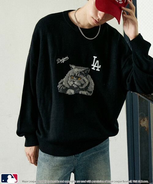 MLB(メジャーリーグベースボール)の「MLB/メジャーリーグベースボール 別注 ANIMAL KNIT TOPS/アニマルクルーネックニット(限定展開)(ニット/セーター・メンズ・グレー/ブラウン/ブラック・MEDIUM/LARGE/SMALL)」の19枚目の写真