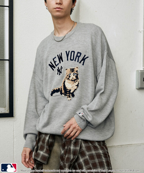 MLB(メジャーリーグベースボール)の「MLB/メジャーリーグベースボール 別注 ANIMAL KNIT TOPS/アニマルクルーネックニット(限定展開)(ニット/セーター・メンズ・グレー/ブラウン/ブラック・MEDIUM/LARGE/SMALL)」の21枚目の写真