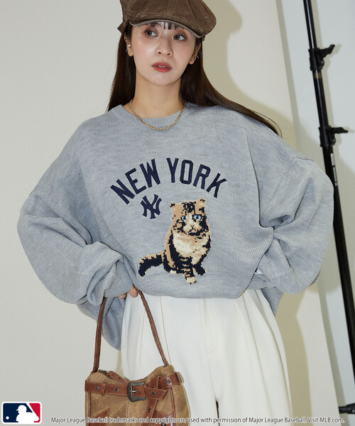 MLB(メジャーリーグベースボール)の「MLB/メジャーリーグベースボール 別注 ANIMAL KNIT TOPS/アニマルクルーネックニット(限定展開)(ニット/セーター・メンズ・グレー/ブラウン/ブラック・MEDIUM/LARGE/SMALL)」の8枚目の写真