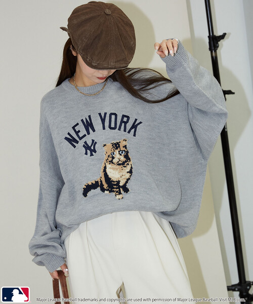 MLB(メジャーリーグベースボール)の「MLB/メジャーリーグベースボール 別注 ANIMAL KNIT TOPS/アニマルクルーネックニット(限定展開)(ニット/セーター・メンズ・グレー/ブラウン/ブラック・MEDIUM/LARGE/SMALL)」の10枚目の写真