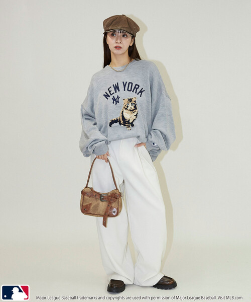 MLB(メジャーリーグベースボール)の「MLB/メジャーリーグベースボール 別注 ANIMAL KNIT TOPS/アニマルクルーネックニット(限定展開)(ニット/セーター・メンズ・グレー/ブラウン/ブラック・MEDIUM/LARGE/SMALL)」の11枚目の写真
