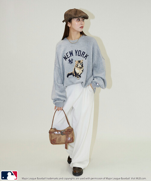 MLB(メジャーリーグベースボール)の「MLB/メジャーリーグベースボール 別注 ANIMAL KNIT TOPS/アニマルクルーネックニット(限定展開)(ニット/セーター・メンズ・グレー/ブラウン/ブラック・MEDIUM/LARGE/SMALL)」の13枚目の写真