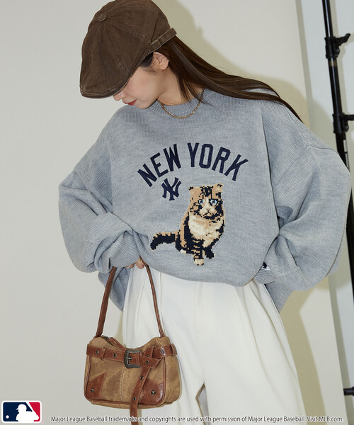 MLB(メジャーリーグベースボール)の「MLB/メジャーリーグベースボール 別注 ANIMAL KNIT TOPS/アニマルクルーネックニット(限定展開)(ニット/セーター・メンズ・グレー/ブラウン/ブラック・MEDIUM/LARGE/SMALL)」の14枚目の写真