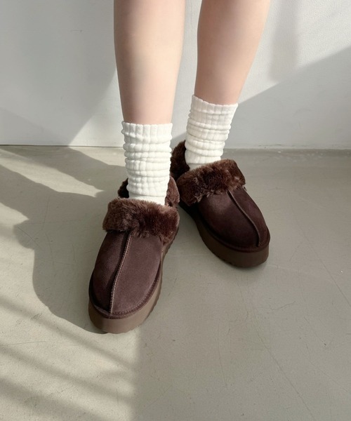 セール】【 厚底 あったか 】 ムートン 2way サンダル /51320（ブーツ