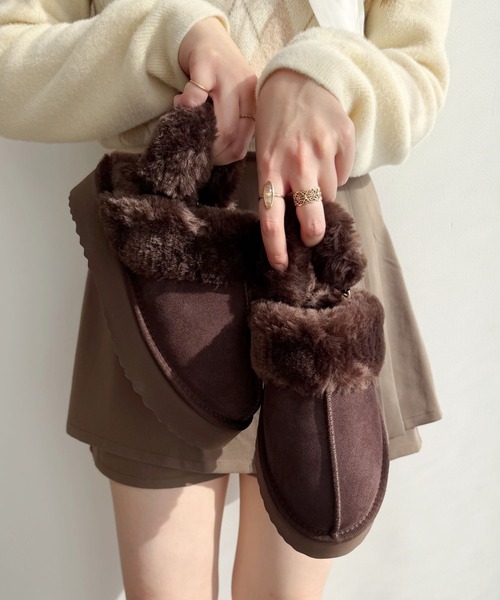 セール】【 厚底 あったか 】 ムートン 2way サンダル /51320（ブーツ