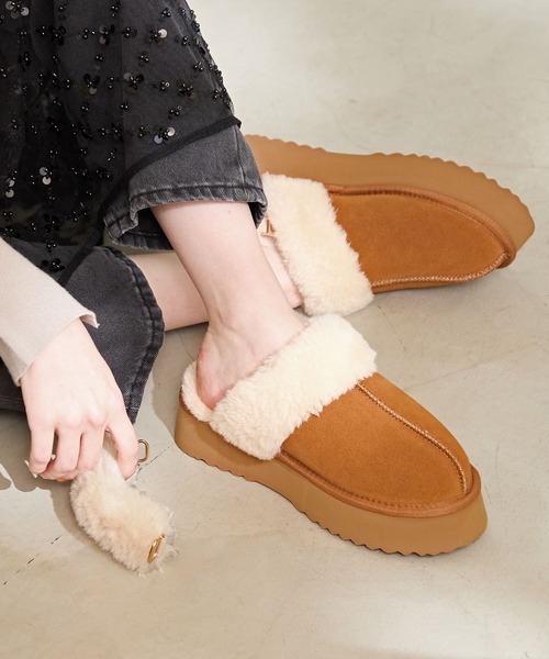 セール】【 厚底 あったか 】 ムートン 2way サンダル /51320（ブーツ