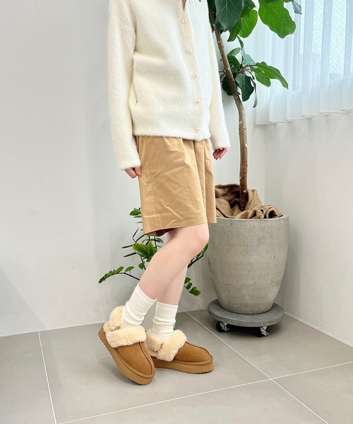 ORiental TRaffic（オリエンタルトラフィック）の「【 厚底 あったか 】 ムートン 2way サンダル /51320（ブーツ・レディース・ピンク/キャメル/ブラック/ブラウン/ベージュ・S/LL/L/M/SS/3L）」の11枚目の写真