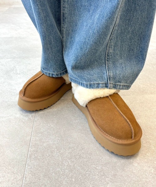 ORiental TRaffic（オリエンタルトラフィック）の「【 厚底 あったか 】 ムートン 2way サンダル /51320（ブーツ・レディース・ピンク/キャメル/ブラック/ブラウン/ベージュ・S/LL/L/M/SS/3L）」の13枚目の写真