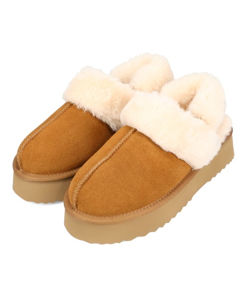 ORiental TRaffic（オリエンタルトラフィック）の「【 厚底 あったか 】 ムートン 2way サンダル /51320（ブーツ・レディース・ピンク/キャメル/ブラック/ブラウン/ベージュ・S/LL/L/M/SS/3L）」の6枚目の写真