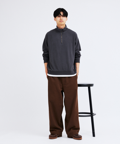 JOURNAL STANDARD(ジャーナルスタンダード)の「ダンボール ピグメント ハーフ ジップ スウェット(スウェット・メンズ・ネイビー/カーキ/ブラック系その他/ベージュ系その他・MEDIUM/LARGE)」の5枚目の写真
