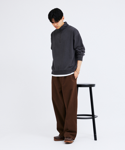 JOURNAL STANDARD(ジャーナルスタンダード)の「ダンボール ピグメント ハーフ ジップ スウェット(スウェット・メンズ・ネイビー/カーキ/ブラック系その他/ベージュ系その他・MEDIUM/LARGE)」の15枚目の写真