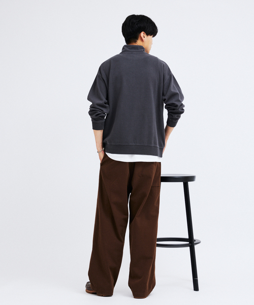 JOURNAL STANDARD(ジャーナルスタンダード)の「ダンボール ピグメント ハーフ ジップ スウェット(スウェット・メンズ・ネイビー/カーキ/ブラック系その他/ベージュ系その他・MEDIUM/LARGE)」の16枚目の写真