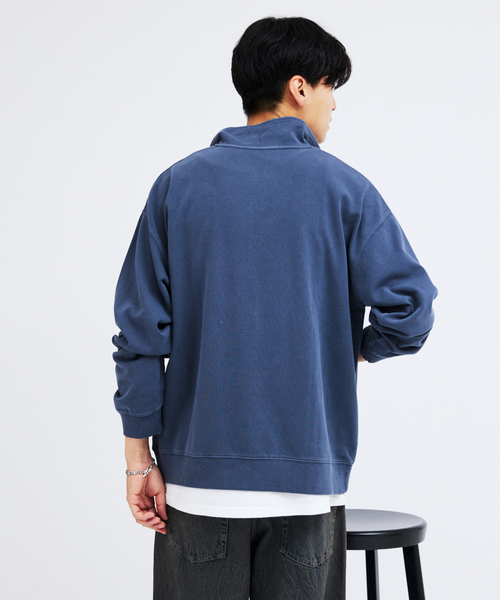 JOURNAL STANDARD(ジャーナルスタンダード)の「ダンボール ピグメント ハーフ ジップ スウェット(スウェット・メンズ・ネイビー/カーキ/ブラック系その他/ベージュ系その他・MEDIUM/LARGE)」の22枚目の写真