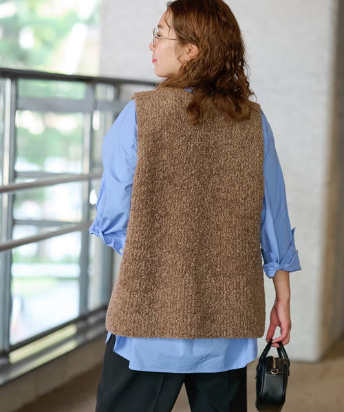 お値下げ✳︎ジャーナルスタンダードレリューム✳︎ブラウンケーブルベスト新品 ボアニットベスト（ベスト）｜JOURNAL STANDARD relume（ジャーナル