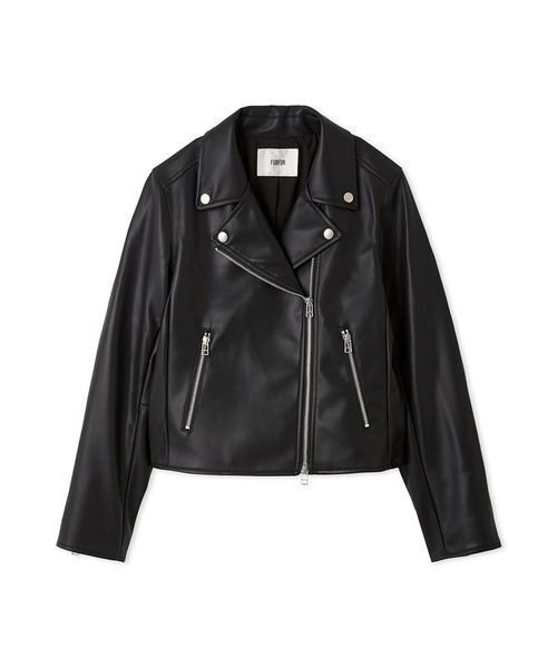 FURFUR ファーファー レザー ライダース ジャケット 黒 ブラック コンパクトライダースジャケット（ライダースジャケット