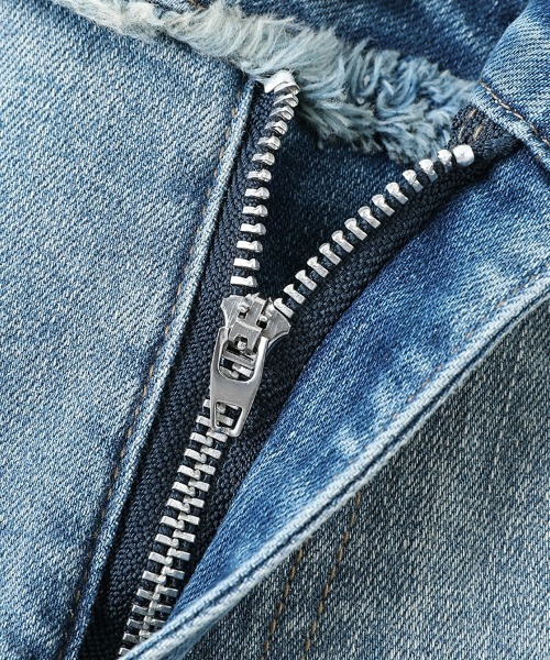 HANDO（ハンド）の「裾フリンジフレアデニムパンツ ハイウエスト ストレッチ【オフィスカジュアル】【きれいめカジュアル】 レディース 美シルエット 韓国風（デニムパンツ・レディース・ブラック/ブルー・XL/M/S/XXL/L）」の16枚目の写真