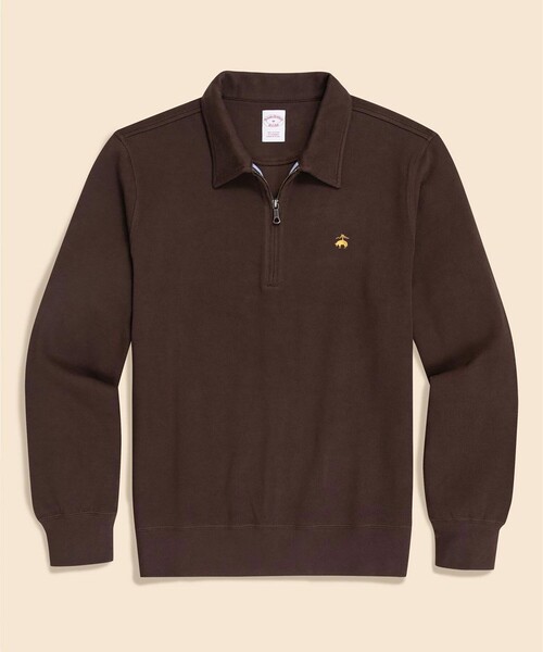 BROOKS BROTHERS(ブルックスブラザーズ)の「コットンジャージー GFロゴ ハーフジップカラー プルオーバー(スウェット・メンズ・キャメル/ダークブラウン/ネイビー・X-LARGE/LARGE/SMALL/MEDIUM)」の2枚目の写真