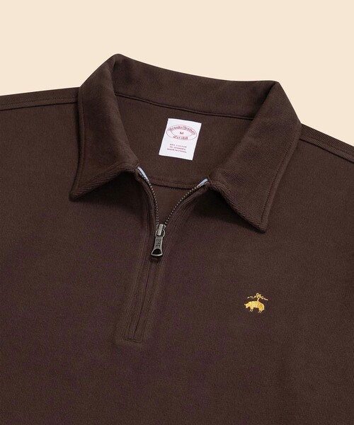 BROOKS BROTHERS(ブルックスブラザーズ)の「コットンジャージー GFロゴ ハーフジップカラー プルオーバー(スウェット・メンズ・キャメル/ダークブラウン/ネイビー・X-LARGE/LARGE/SMALL/MEDIUM)」の4枚目の写真